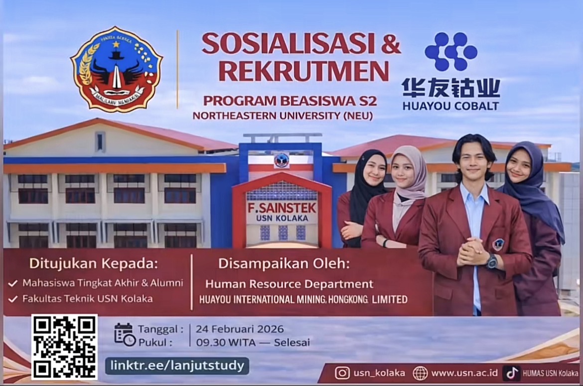 FST USN Kolaka Gelar Sosialisasi dan Rekrutmen Program Beasiswa S2 NEU Bersama Huayou Cobalt