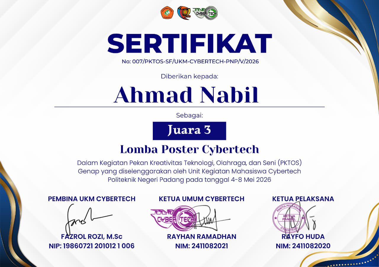 Mahasiswa Sistem Informasi Raih Juara 3 Lomba Poster Cybertech